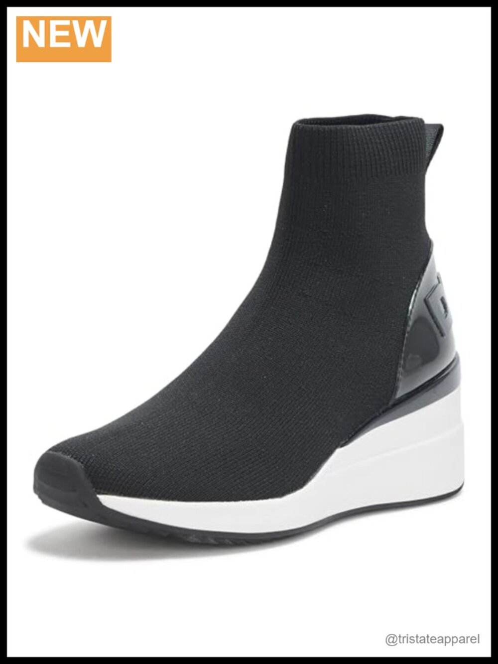 DKNY Permila High-Top Wedge Sneakers Leather Pull-On
